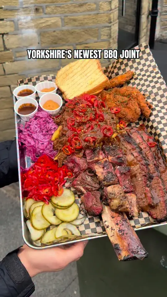Holy Smokes BBQ And Catering in Dublin showing food, brisket, video by The Burger Reviews on Facebook