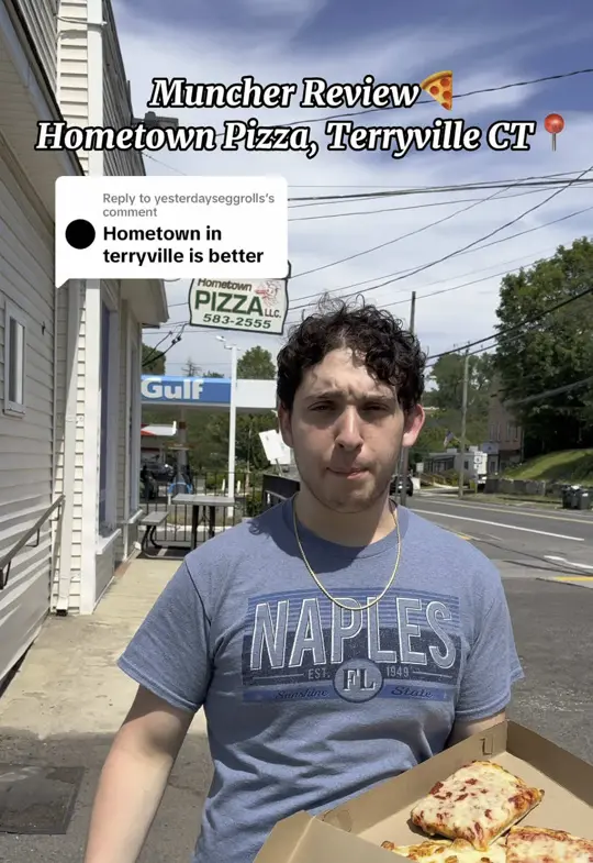 Hometown Pizza in Nahunta showing pizza, review, video by munchermatt on TikTok