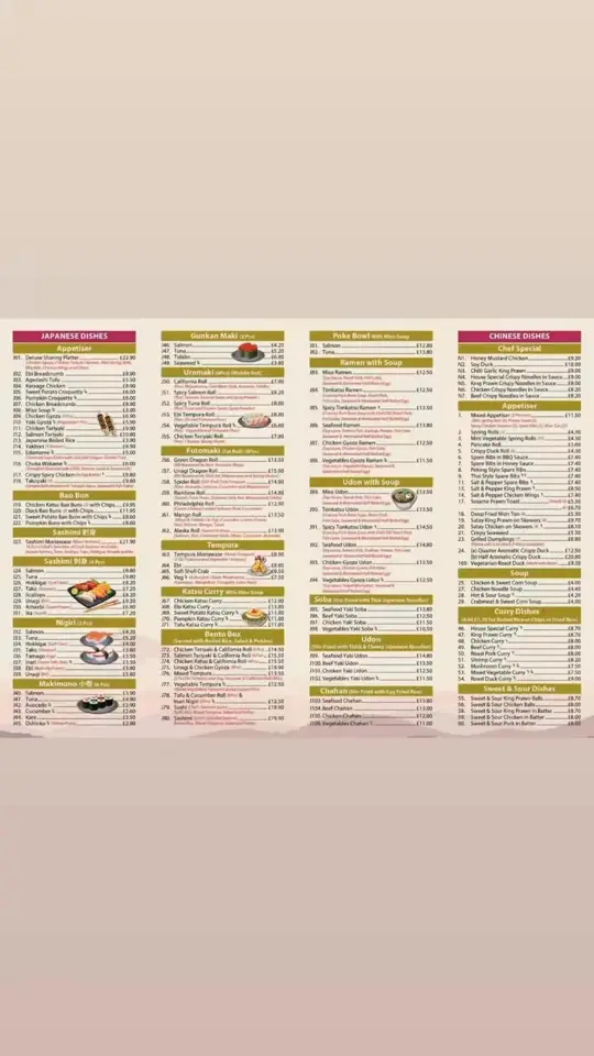 Hong Kong Chinese Restaraunt in Douglasville showing menu, new japanese and chinese menus, video by HONG KONG HOUSE Barnstaple on Facebook