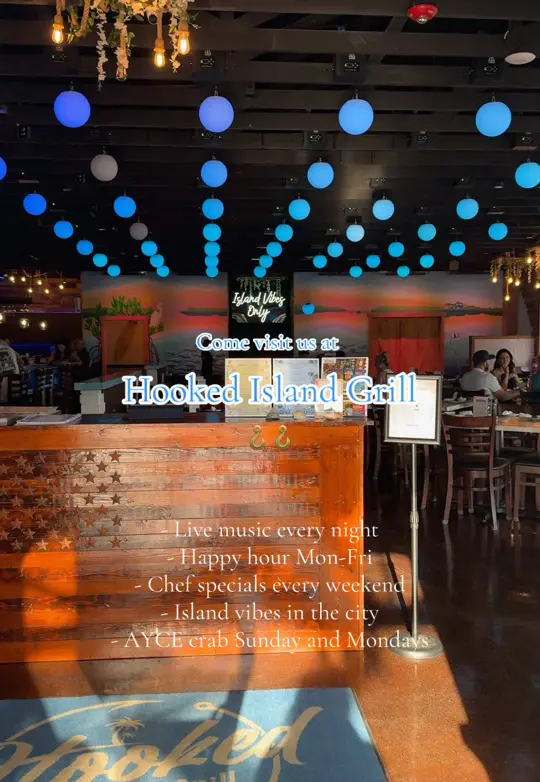 Hooked Island Grill in Fort Myers showing restaurant, atmosphere, video by hookedislandgrill_swfl on TikTok