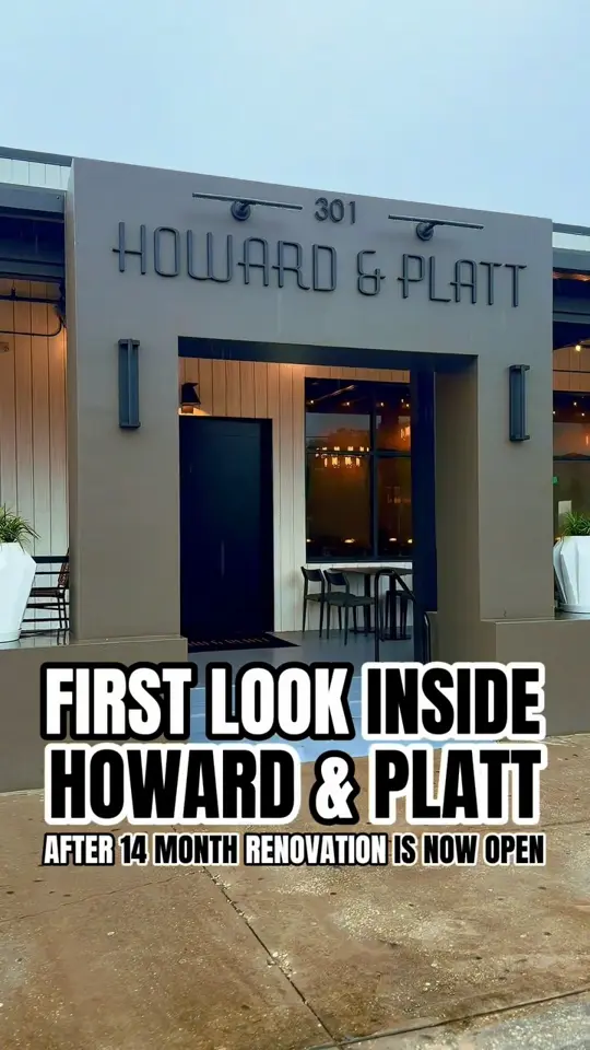 Howard & Platt in Tampa showing review, visit, crab & shrimp fritter, tuna crispy rice, miso black cod, video by Tampa Bay is Awesome on Facebook