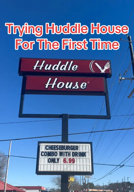 Huddle House in Jackson showing food, restaurant visit, video by jordan_tries on TikTok