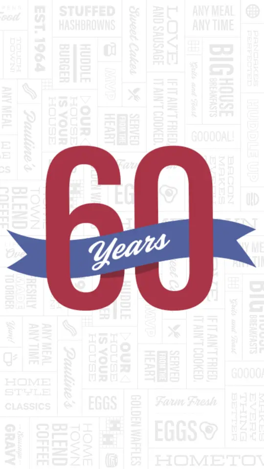 Huddle House in Marble Hill showing food, golden waffle, entree, 60th anniversary celebration, video by Huddle House on Facebook