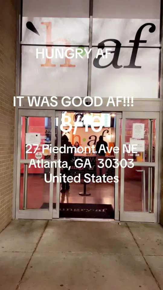 Hungry AF Downtown in Atlanta showing restaurant visit, downtown atlanta, video by qu33n247 on TikTok