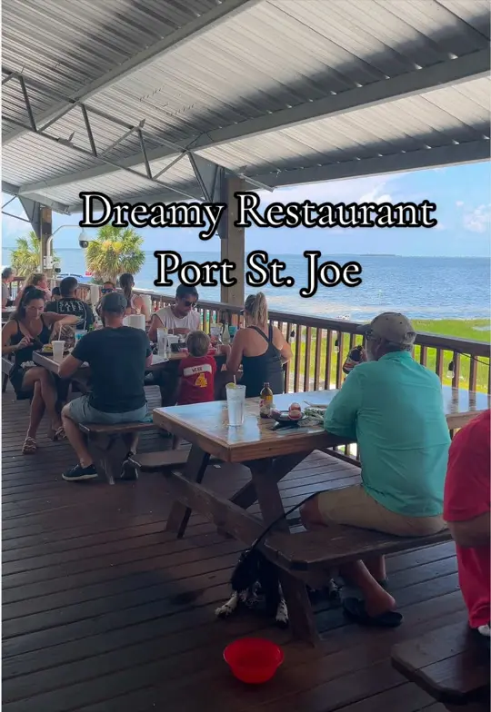 Hunt's on St Joe Bay in Port St. Joe showing seafood, review, video by our.adventure.dia on TikTok