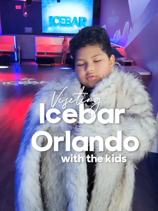 ICEBAR Orlando in Orlando showing visit, frozen sculptures, non-alcoholic drinks, video by orlandofamilyfun on TikTok