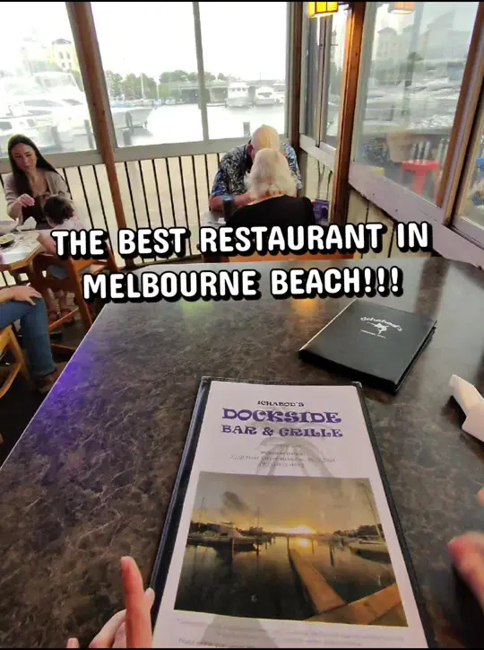 Ichabod's Dockside Bar & Grille in Melbourne showing review, visit, video by hollyeatsflorida on TikTok