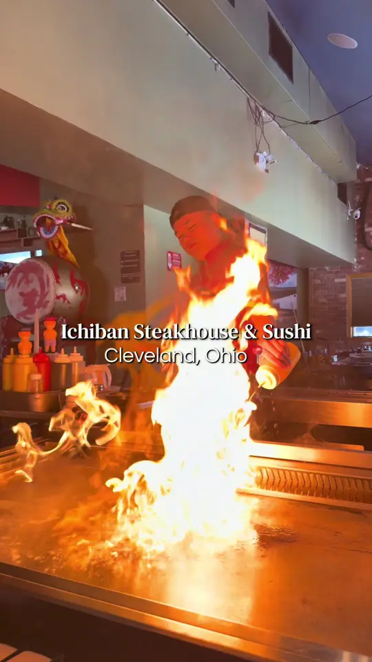 Ichiban Grill in Woodstock showing food, fried cheese wontons, sushi rolls, hellfire roll, yummy yummy roll, video by eatwithbecks on TikTok