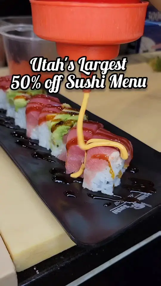 Ichiban Grill in Woodstock showing sushi, asian grill, video by slcfoodie on TikTok
