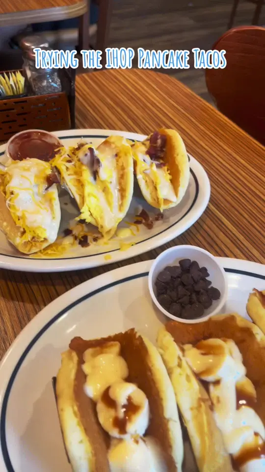 IHOP in Tampa showing food, pancake tacos, video by kaymarie023 on TikTok