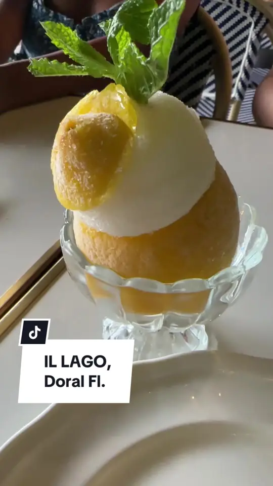 IL Lago Trattoria in Doral showing review, burrata, il lago pizza, lemon gelato, pistachio cheesecake, video by asthefoodie on TikTok