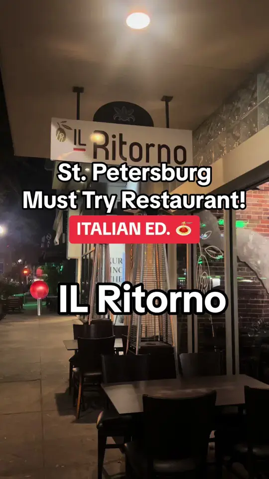Il Ritorno in St. Petersburg showing italian food, short rib pasta, cream frache gelato, video by saintpetersburgliving on TikTok