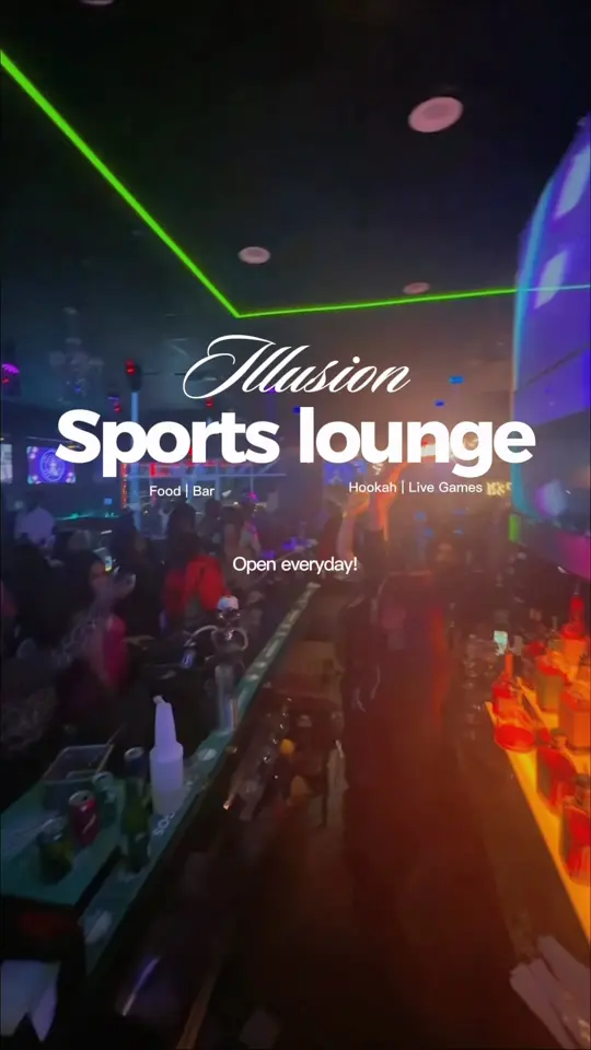 Illusion Sports Lounge in Lawrenceville showing sports, hookah, food, video by Illusion sports lounge on Facebook