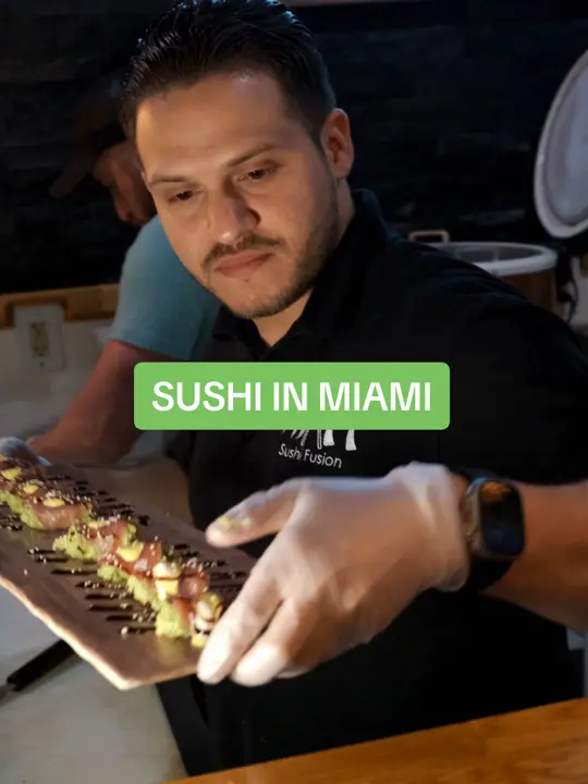  in Florida showing restaurant, nikkei sushi fusion, inari bites, fried rice balls, video by concernedcook on TikTok