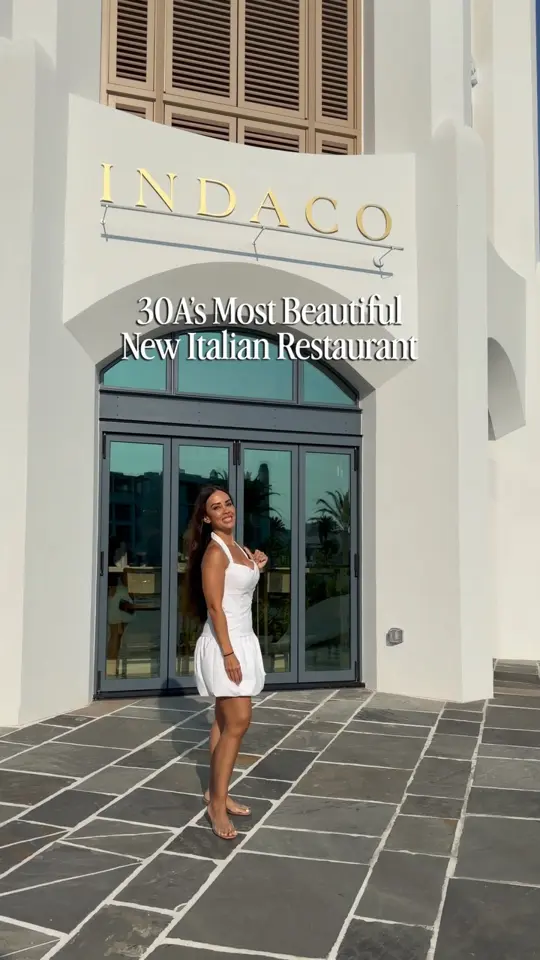 Indaco in Alys Beach showing food, handmade pasta, meatballs, tuna crudo, cocktail, limoncello spritz, tiramisu, apalachicola shrimp with squid ink pasta, snapper, video by The 850 Foodie on Facebook