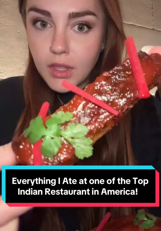 Indian Grill in Pensacola showing naan, za'atar spiced naan, video by karissaeats on TikTok
