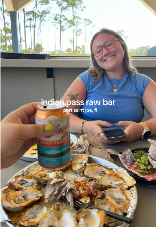 Indian Pass Raw Bar in Port St. Joe showing visit, raw bar, video by cowboyalli on TikTok