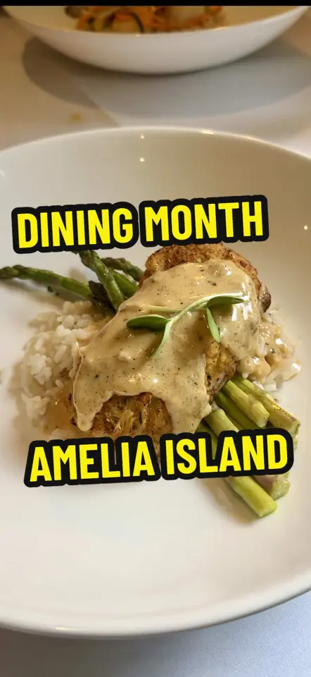 Indigo in Fernandina Beach showing prix-fixe menu, dining month event, charity benefit, restaurant review, video by briantreks on TikTok