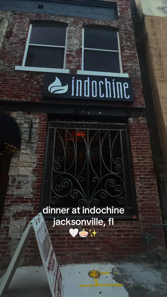 Indochine Downtown in Jacksonville showing restaurant visit, food, service, atmosphere, video by whereislaguna on TikTok