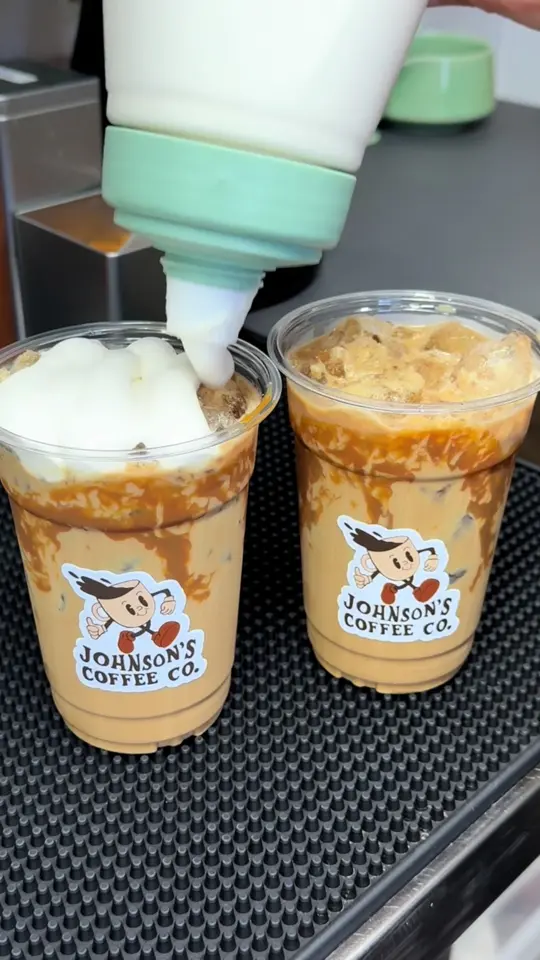 Infusion Tea in Orlando showing coffee, churro latte, video by johnsonscoffee.co on TikTok