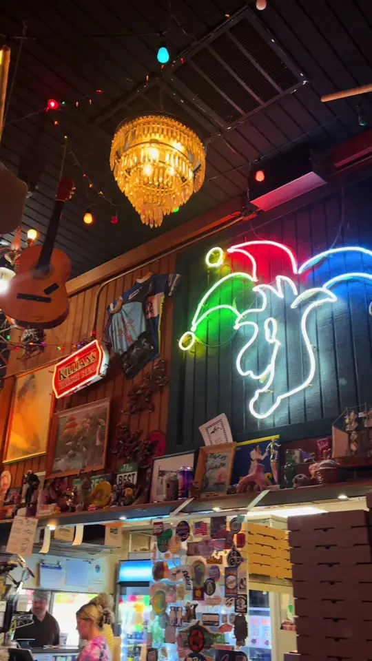 Ingleside Village Pizza in Macon showing review, garlic breadsticks, caesar salad, ultimate garden sandwich, video by keelielois on TikTok
