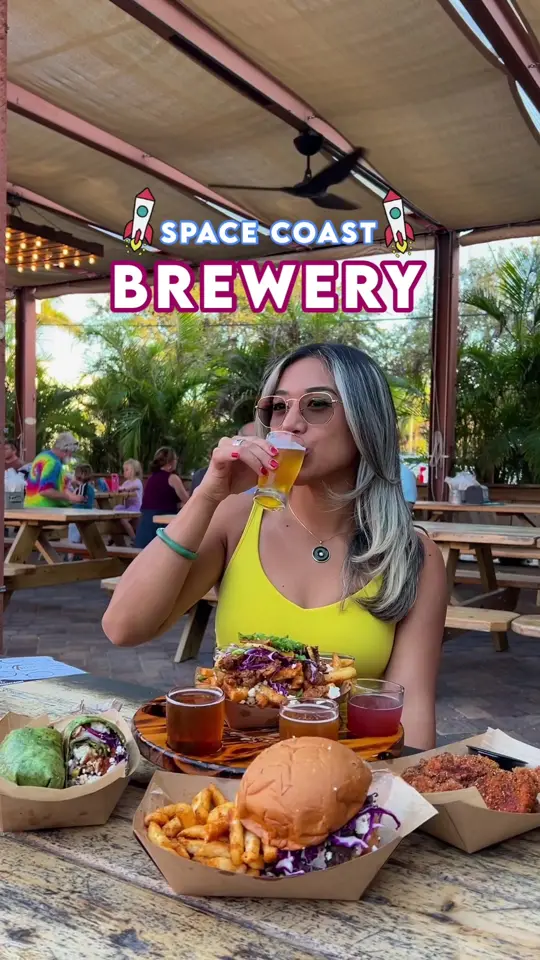 Intracoastal Brewing Company in Melbourne showing brewery visit, space coast, video by explorewithgg on TikTok