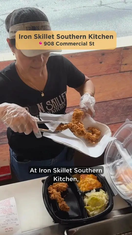Iron Skillet Southern Kitchen in Conyers showing visit, review, menu items, video by Olde Town Conyers on Facebook