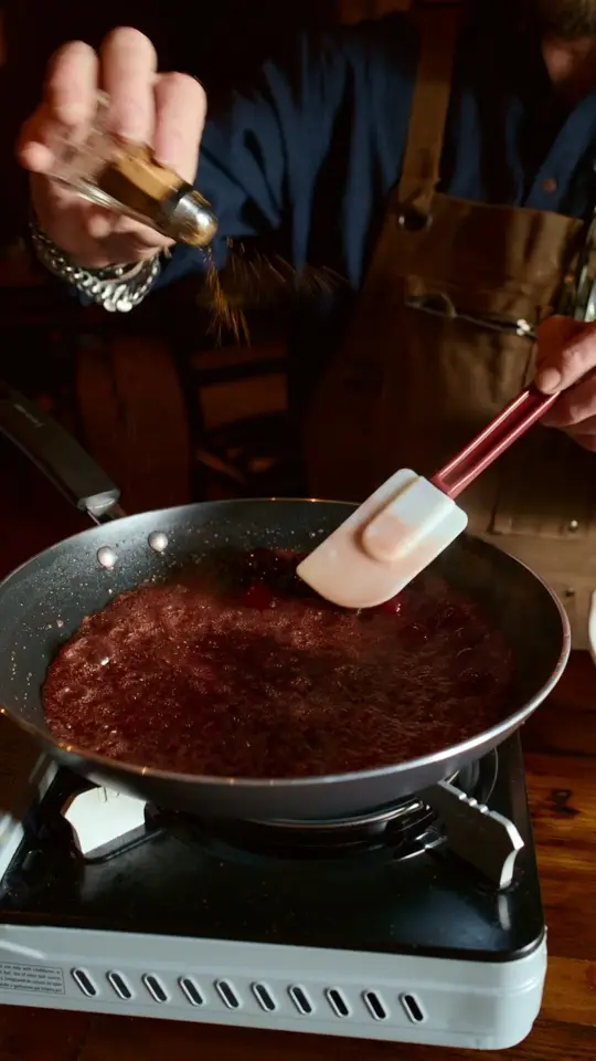 Ironworks Steaks and Fine Cocktails in Tavares showing dessert, cherry jubilee, bananas foster, video by Iron Works Steaks and Fine Cocktails on Facebook