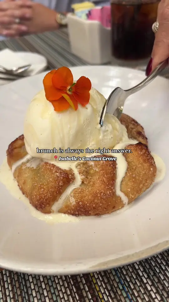 Isabelle's Coconut Grove in Miami showing brunch, outdoor dining, video by carodalal731 on TikTok