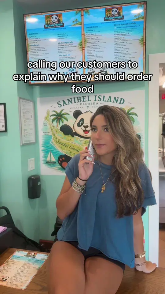 Island Panda in Sanibel showing sushi, takeout, video by islandpandasushi on TikTok