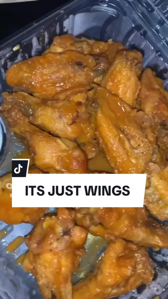 It's Just Wings in Evans showing chicken wings, video by lisanicolewyatt on TikTok