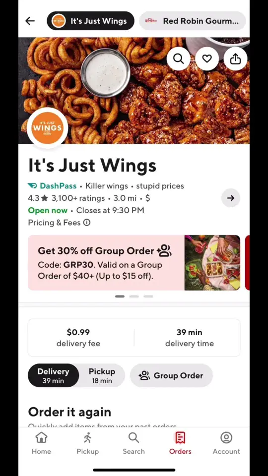 It's Just Wings in Tifton showing food review, chicken wings, video by saljhigareda on TikTok