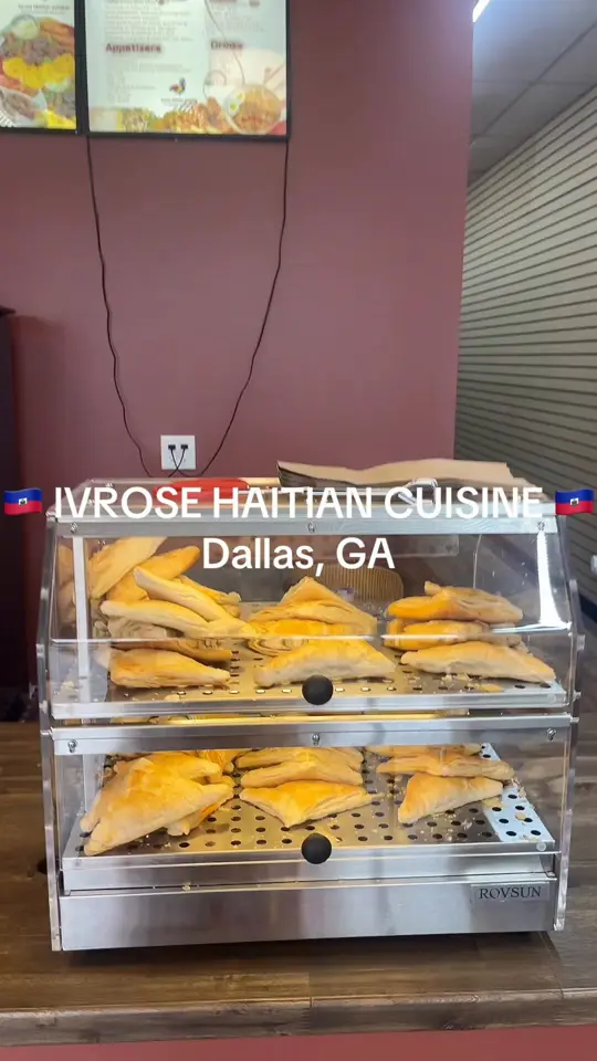 Ivrose Haitian Cuisine in Dallas showing authentic haitian food, restaurant visit, video by julie.andreaa on TikTok