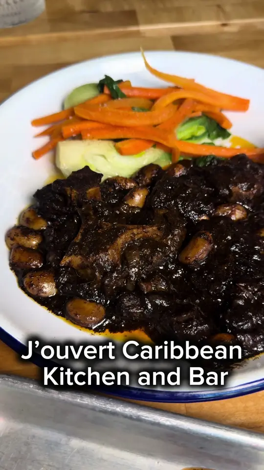 J'ouvert Caribbean Kitchen & Bar in Atlanta showing visit, review, rum punch, video by realchefholmezz on TikTok