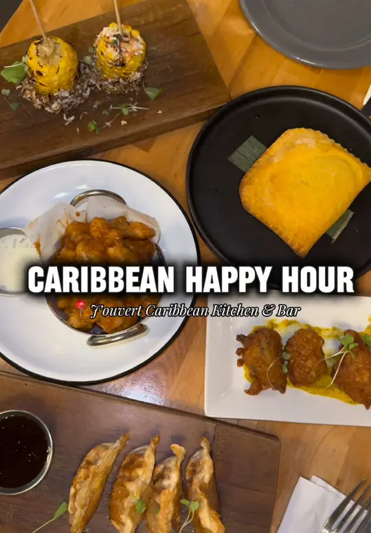 J'ouvert Caribbean Kitchen & Bar in Atlanta showing happy hour, cocktail, video by fufu_0220 on TikTok