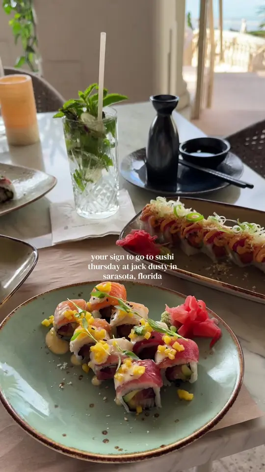 Jack Dusty in Sarasota showing sushi, special event, video by taraalexandra_ on TikTok