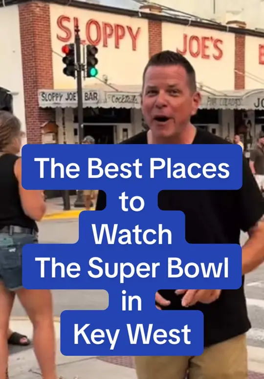Jack Flats in Key West showing super bowl, sports bar atmosphere, video by keywestshawn on TikTok