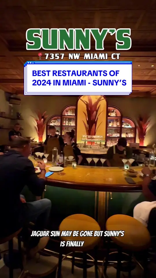 Jaguar Sun in Miami showing new restaurant opening, venue space, menu, video by mr.eats305 on TikTok