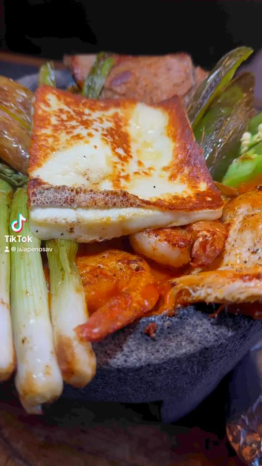 Jalapeños Mexican Grill in Savannah showing food, ultra molcajete, video by Jalapenos Mexican Grill on Facebook