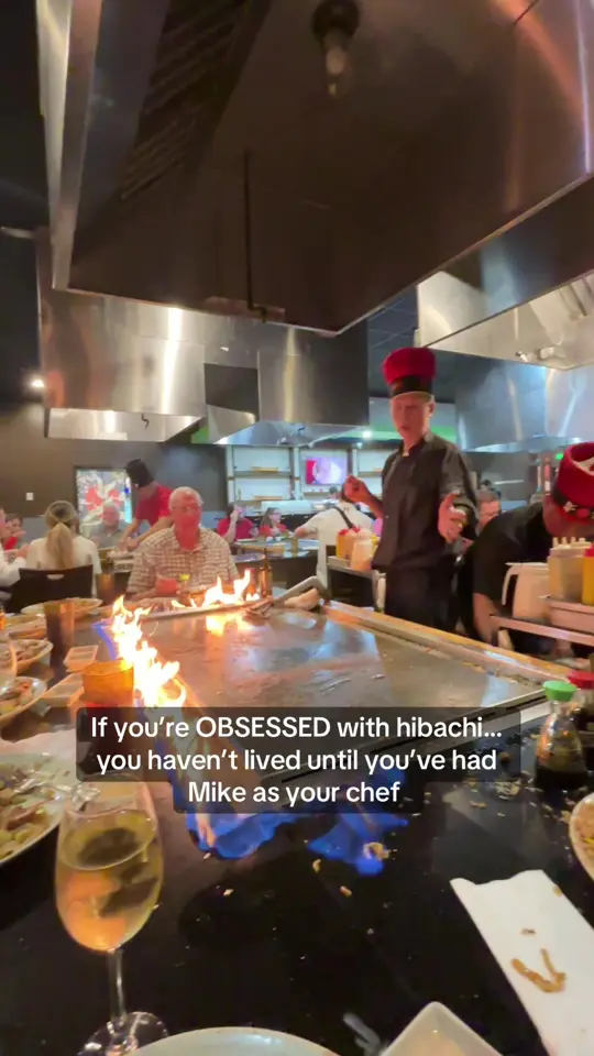 JANA STEAKHOUSE in St. Johns showing review, visit, hibachi cooking show, fried rice, chef performance, video by thefloridainsider on TikTok