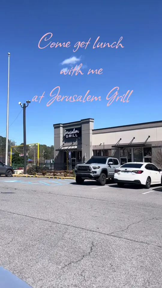 Jerusalem Grill in Dalton showing lunch, shawarma, meat, wrap, fries, salad, video by jenngreen_22 on TikTok