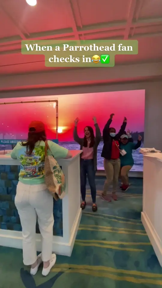 Jimmy Buffett's Margaritaville in Orlando showing visit, atmosphere, video by margaritavilleresortorl on TikTok