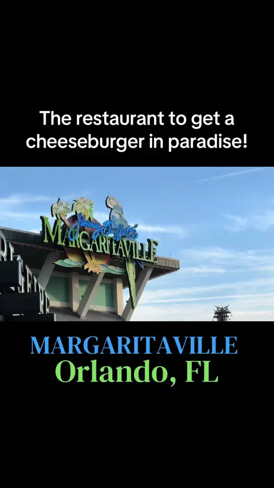 Jimmy Buffett's Margaritaville in Orlando showing restaurant, burger, video by bacon_chris on TikTok