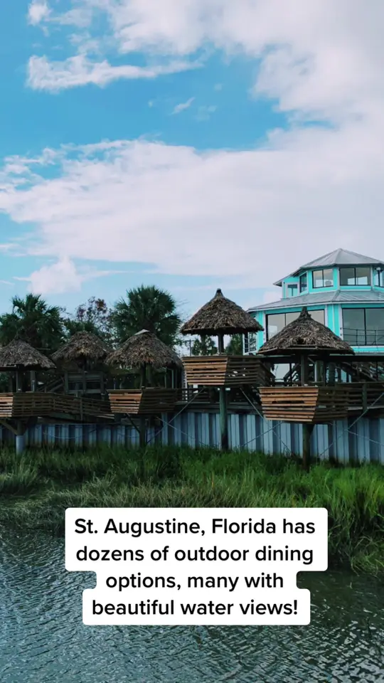  in Florida showing outdoor dining, waterfront views, video by floridashistoriccoast on TikTok