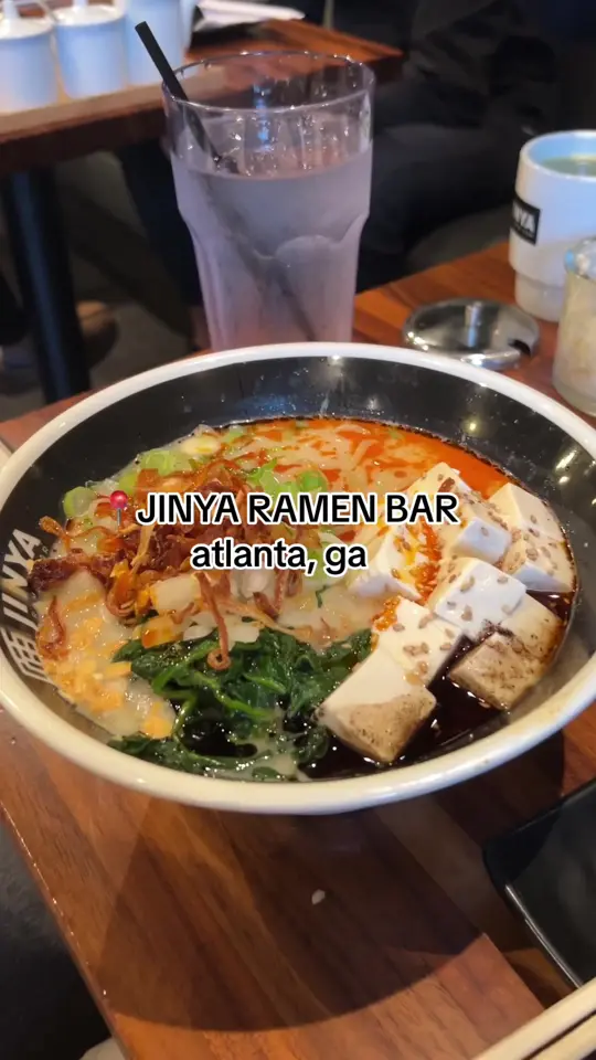 JINYA Ramen Bar - Buckhead in Atlanta showing ramen, noodles, food review, visit, video by cheapeatsatl on TikTok