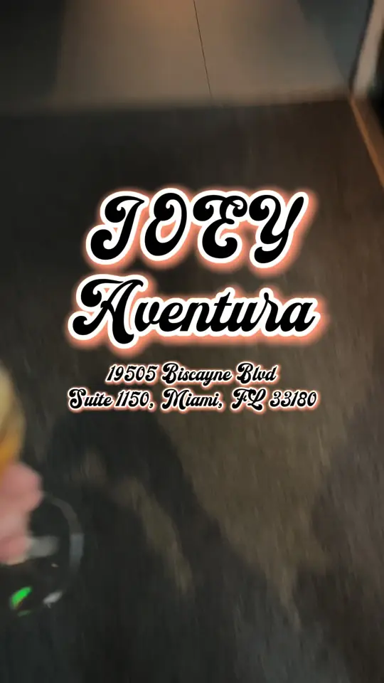 JOEY Aventura in Miami showing cocktail, peach bellini, meal, international cuisine, video by sk8natethefoodie on TikTok