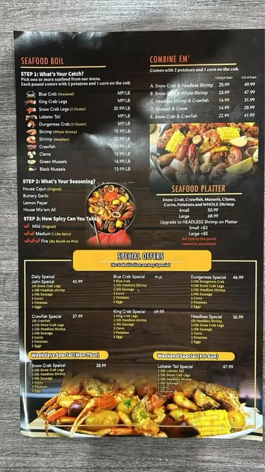 John Seafood in Pensacola showing hot seafood boil, video by Pensacola  john seafood on Facebook