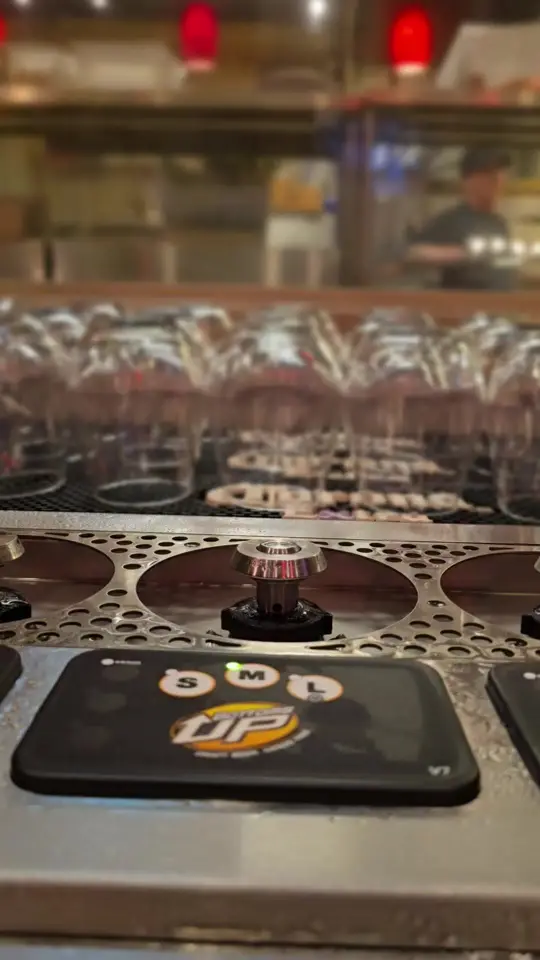 Johnny's New York Style Pizza in Fayetteville showing beer, bottom-up pour system, video by johnnys.pizza.fay on TikTok