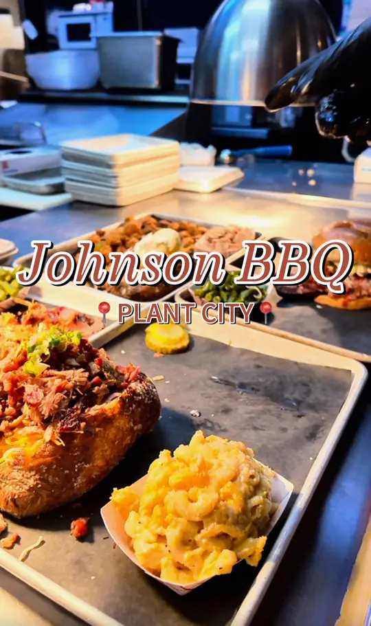 Johnson Barbeque in Plant City showing review, visit, video by realbrandonsocial on TikTok