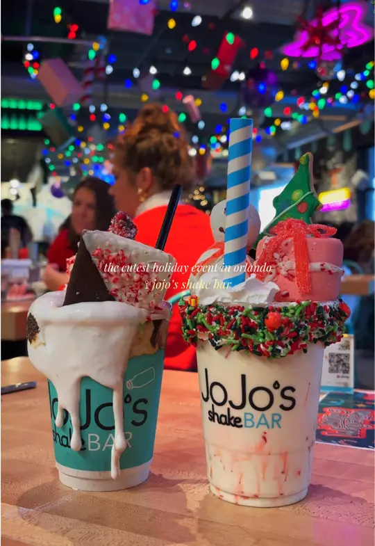 JoJo's Shake Bar - Orlando in Orlando showing review, visit, hot chocolate flight, milkshakes, cocktails, espresso martini, video by ariblogging on TikTok